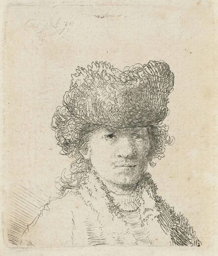 Rembrandt van Rijn, ‘Self-Portrait in a Fur Cap: Bust’, 1630
