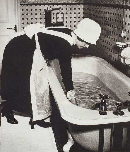 Bill Brandt, ‘Parlourmaid preparing a bath before dinner, London’, 1939
