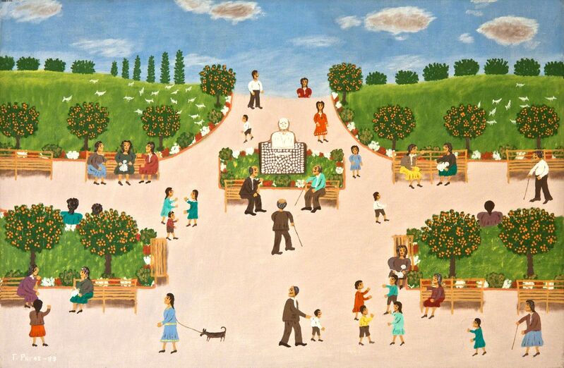 Giorgos Rigas, ‘At the Park’, 1989, Painting, Oil on linen, C. Grimaldis Gallery