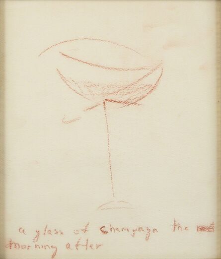 Marilyn Monroe, ‘A glass of champagn [sic] the morning after’, c. 1960
