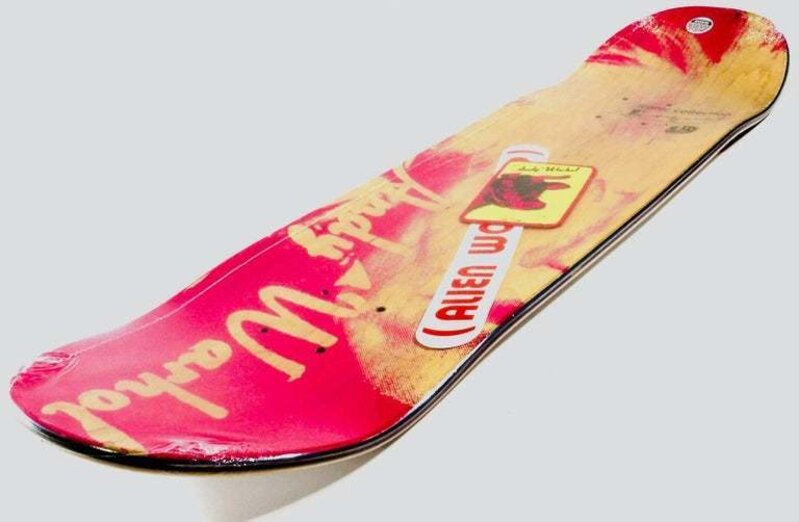 Andy Warhol, ‘Warhol 15 Minutes of Fame skateboard deck (Andy Warhol skateboard deck) ’, ca. 2012, Ephemera or Merchandise, Silkscreen on maple wood skateboard deck, Lot 180 Gallery