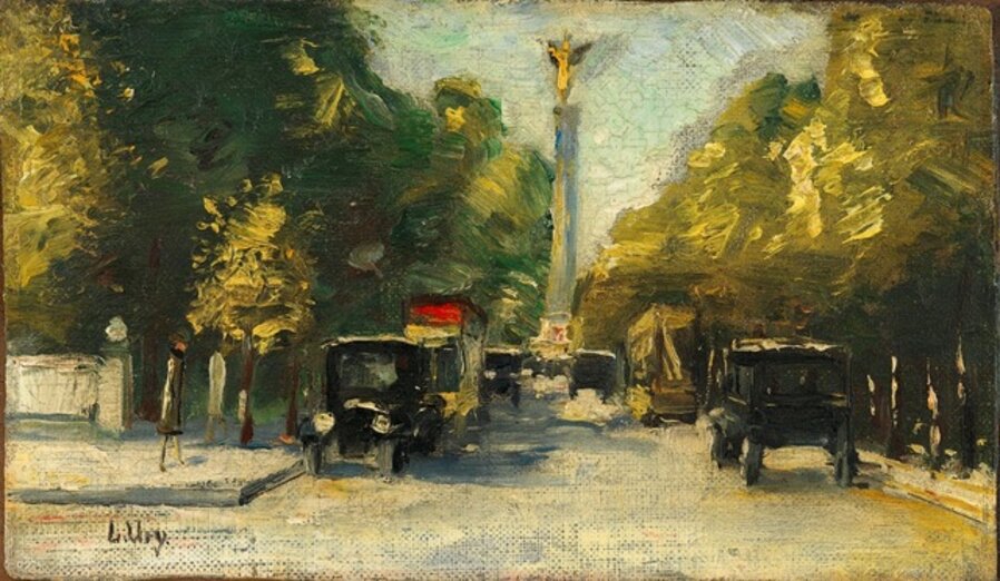 Siegesallee mit Siegessäule im Sommer, Berlin