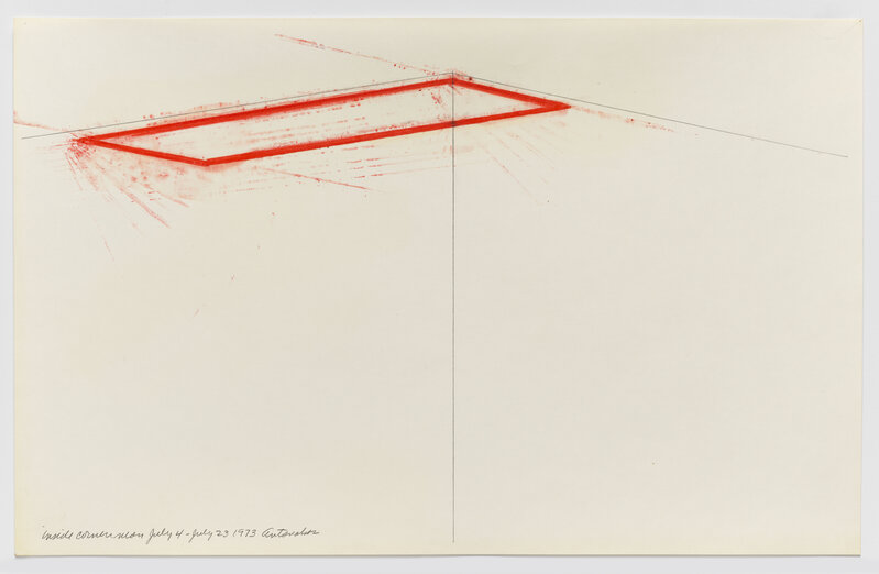 Stephen Antonakos, ‘Inside Corner Neon’, 1973, Drawing, Collage or other Work on Paper, Graphite pencil, colored pencil and Krylon fixative on paper, Bookstein Projects