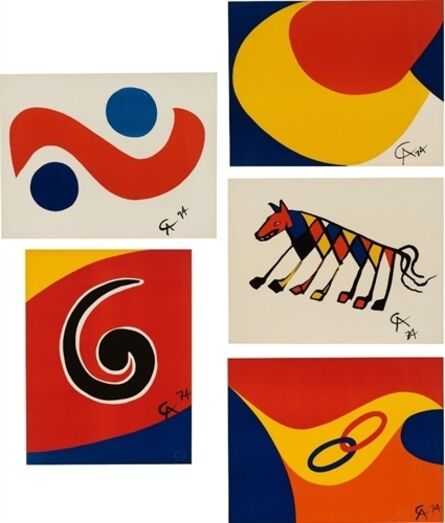 Alexander Calder, ‘Flying Colors (set of 5)’, 1974