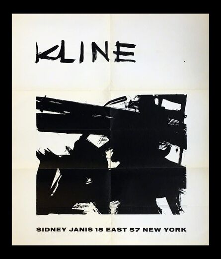 Franz Kline, ‘Franz Kline at Sidney Janis (1950s exhibition poster)’, 1958