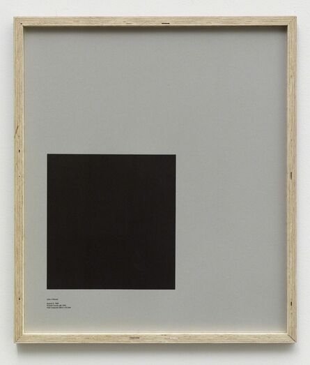 E.B. Itso, ‘Loop Holes (John J. Warner, August 8. 1968, Russel County Jail, USA, hole measures 29 x 30.5 cm)’, 2014
