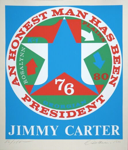 Robert Indiana, ‘An Honest Man has been President, Jimmy Carter’, 1980