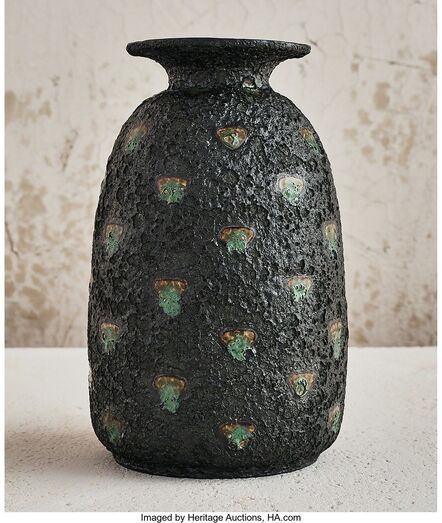 Edmond Lachenal, ‘Lava and Jade Vase’, circa 1900