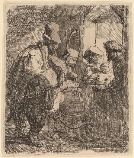 Rembrandt van Rijn, ‘The Strolling Musicians’, ca. 1635