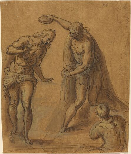 Jacopo Palma il Giovane, ‘Sketch for a Baptism of Christ’