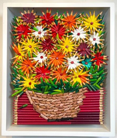 Federico Uribe, ‘Basket of Flowers (Tan)’, 2023