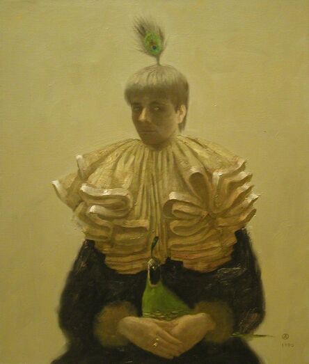 Olga Antonova (b. 1956), ‘Self Portrait with Peacock’, c. 1990s