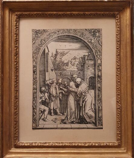 Albrecht Dürer, ‘JOACHIM AND ST. ANNE MEET AT THE GOLDEN GATE (1504)’, 1511