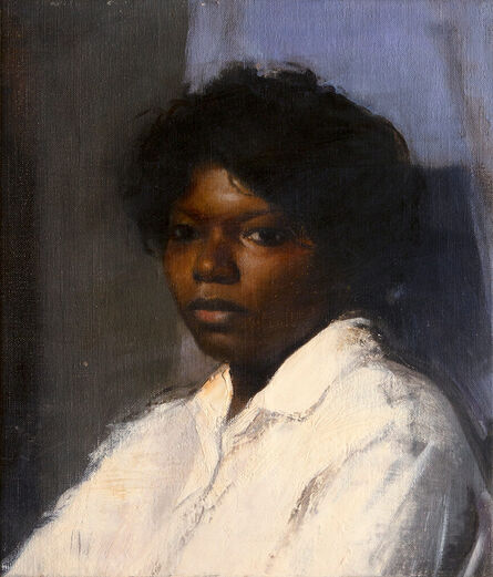 T.R. Ericsson, ‘Art Student’s League (portrait study), (Sad Young Man on a Train #102), Oil Paintings 1992-2002’, 2022