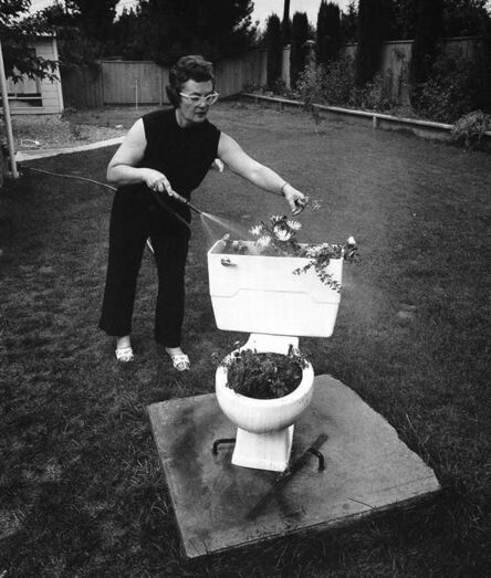 Bill Owens, ‘Before the dissolution of our marriage my husband and I owned a bar. One day a toilet broke and we brought it home’, 1971