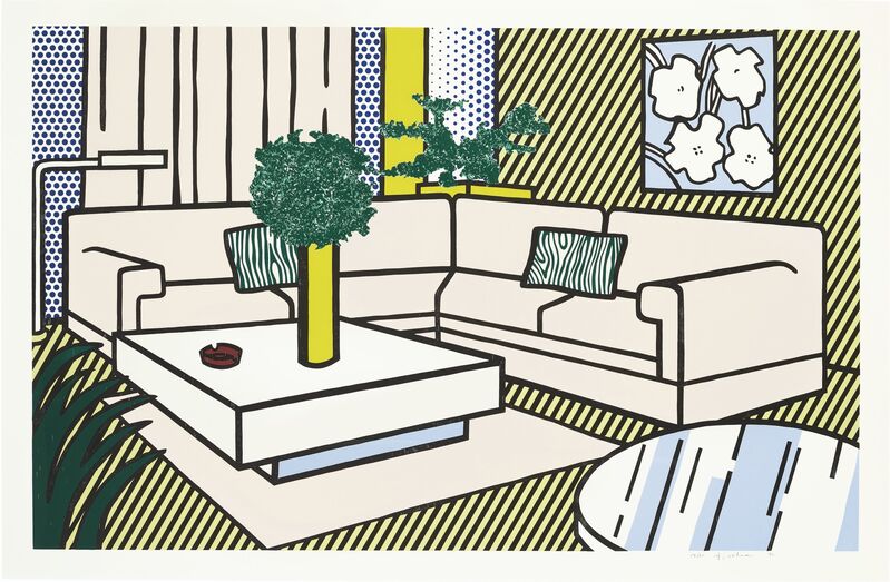 Roy Lichtenstein, ‘Yellow Vase, from Interior Series’, 1990, Print, Lithograph, woodcut and screenprint in colors, on Museum Board, Upsilon Gallery