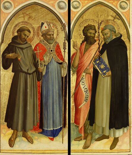 Fra Angelico, ‘Saint Francis and a Bishop Saint, Saint John the Baptist and Saint Dominic’, 1420