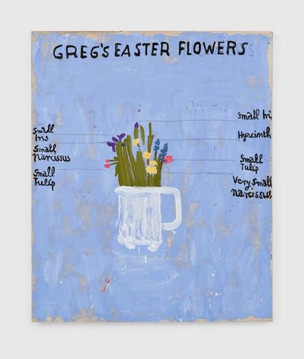 Rose Wylie, ‘Greg’s Flowers’, 2023