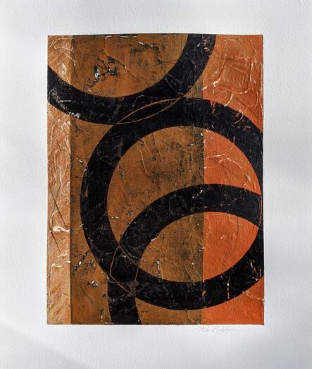 Helen Bellaver, ‘Bronze No. 1- Geometric Abstraction Bronze + Orange + Black’, 2018