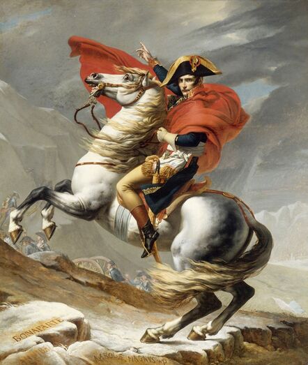 Jacques-Louis David, ‘Napoleon Crossing the Saint-Bernard’, 1801-02