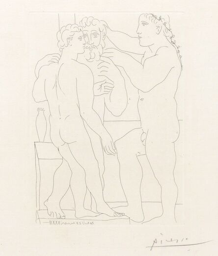 Pablo Picasso, ‘DEUX HOMMES SCULPTÉS (B. 161)’, 1933
