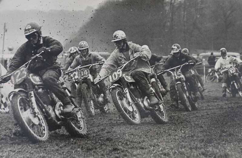 Gerry Cranham, ‘Start of Top Riders event at Seven Stars Scramble meeting, Brands Hatch, Jan 1965’, 1965, Photography, Vintage silver gelatin, Michael Hoppen Gallery