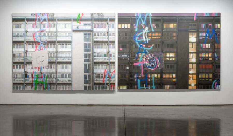 The Meath Flats by Day and Night (Diptych