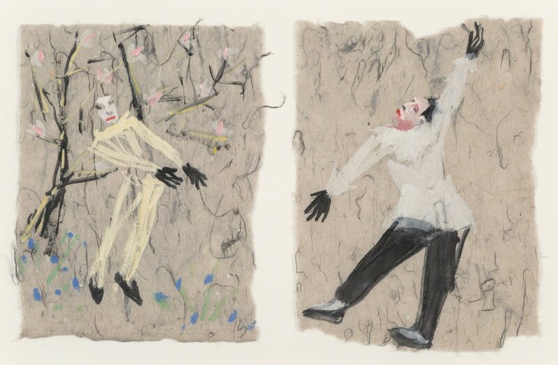 Nicolas Africano, ‘Untitled Diptych (Studies for Petrouchka)’, 1984, Other, Gouache on paper, Heritage Auctions