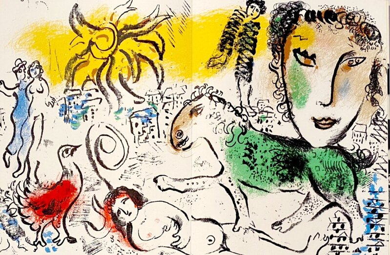 Marc Chagall, ‘Cheval vert’, 1973, Print, Original lithograph on wove paper, Samhart Gallery
