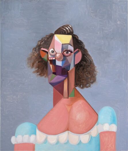 George Condo, ‘Young Girl with Blue Dress’, 2007