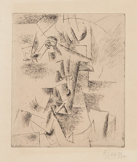 Pablo Picasso, ‘Tête de homme à la pipe (Head of a Man with a Pipe)’, 1912