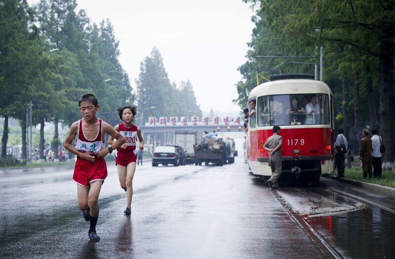 Ari Hatsuzawa, ‘Pyongyang City Marathon’, 2012, Photography, Museum of Contemporary Photography (MoCP)