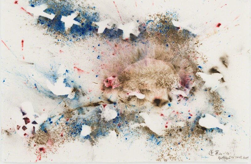 Cai Guo-Qiang 蔡国强, ‘Penglai / Hōrai - 4’, 2015, Drawing, Collage or other Work on Paper, Gunpowder, Japanese paper, Art Front Gallery