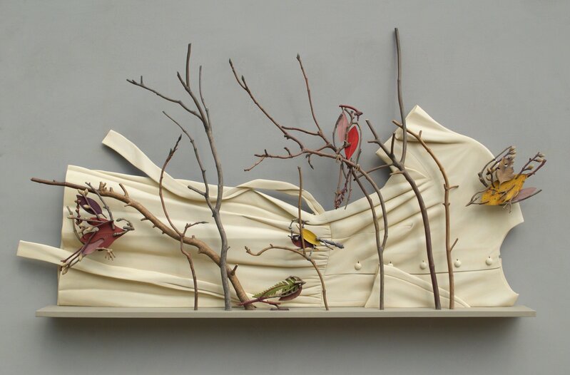 Ron Isaacs, ‘Passerines ’, Sculpture, Trompe l'oeil. Acrylic on birch plywood construction, Momentum Gallery