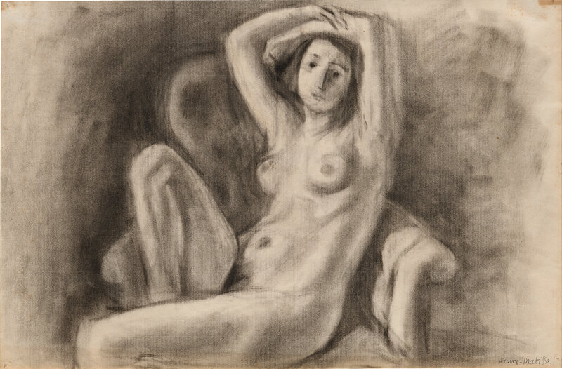 Henri Matisse, ‘Nu aux bras levés’, 1921, Painting, Charcoal on paper, Phillips