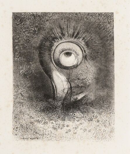 Odilon Redon, ‘Il y eut peut-être une vision première essayée dans la fleur plate 2 from Les origines’, 1883