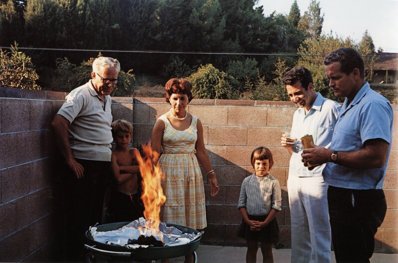 Guy Stricherz, ‘Americans in Kodachrome 1945-65, Flaming Barbeque, Tarzana, California. Photographer: Andrea Katres’, 1965, Photography, Dye Transfer Print, ROSEGALLERY