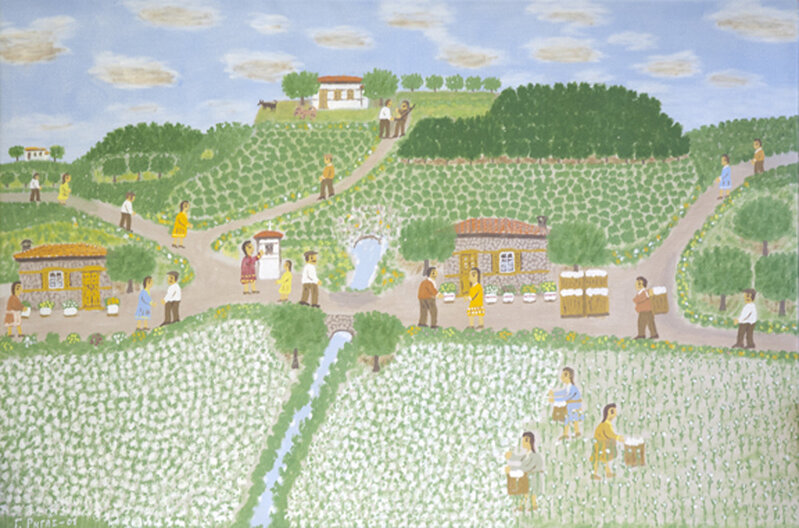 Giorgos Rigas, ‘Working on the Cotton Fields’, 2001, Painting, Oil on linen, C. Grimaldis Gallery
