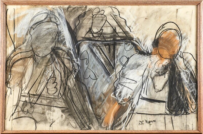Robert De Niro, Sr, ‘Untitled’, Drawing, Collage or other Work on Paper, Mixed media on paper (framed), Rago/Wright/LAMA/Toomey & Co.