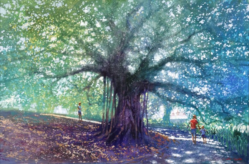 David Hinchliffe, ‘A Walk in the Park’, 2018, Painting, Acrylics on Canvas, Wentworth Galleries