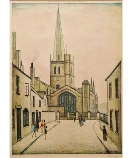 Laurence Stephen Lowry, ‘Burford Church’, 1973