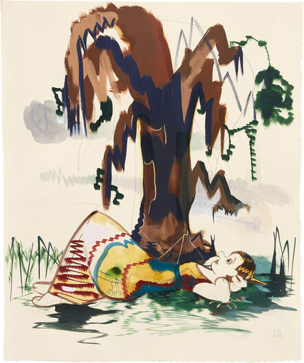 Ellen Berkenblit, ‘Woman Lying Under Tree’, 1999