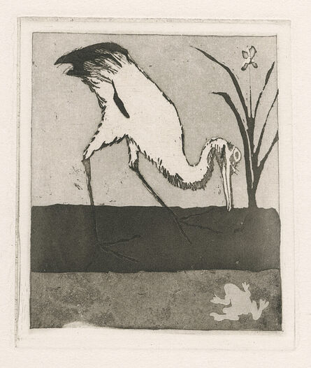 Félicien Rops, ‘Cigogne japonaise. Der japanische Storch.’, 19th century