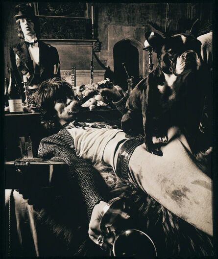 Michael Joseph, ‘Mick Jagger and Keith Richards, 1968 - Keith & Pug with Mick at Sarum Chase, Beggars Banquet’, 1968