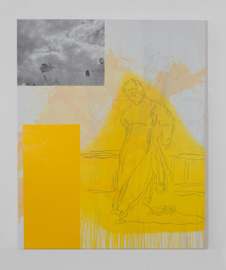 Julião Sarmento, ‘Esta lo deja pensativa (Yellow)’, 2020