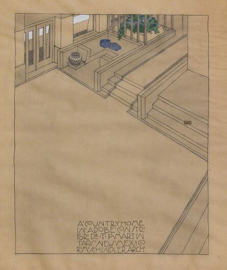 Rudolph Schindler, ‘A Country Home in Adobe Constr' for Dr. T. P. Marin, Taos, New Mexico’, 1915