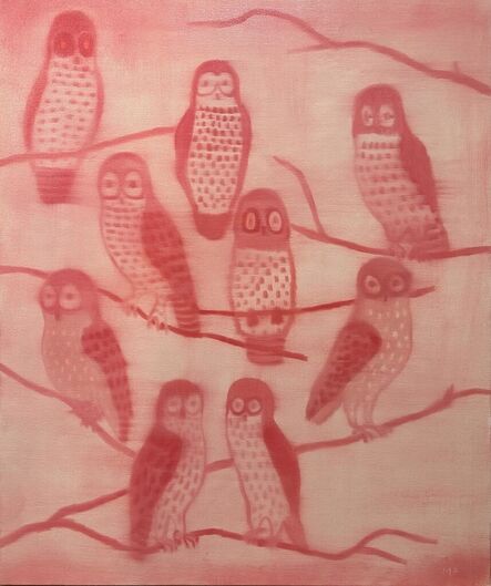 Mike Piggott, ‘Red Owls’, 2023