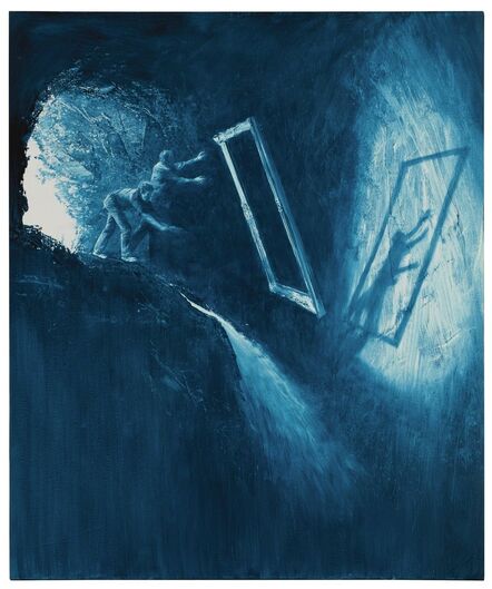 Mark Tansey, ‘Study for "Discarding the Frame"’
