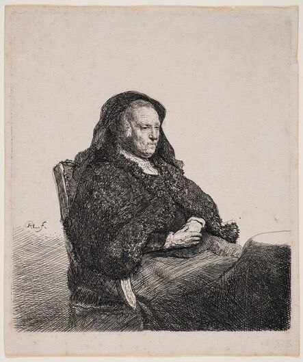 Rembrandt van Rijn, ‘The Artist's Mother Seated at a Table, Looking Right: Three Quarter Length’, circa 1631