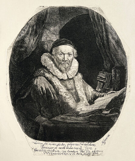 Rembrandt van Rijn, ‘Jan Uytenbogaert, Preacher for the Remonstrants’, Etched in 1635, Printed in 1906 (Beaumont, Paris)